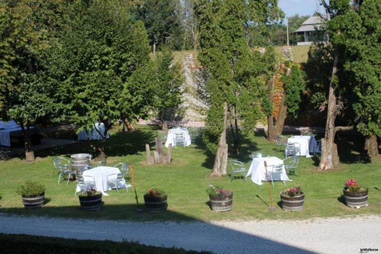 Giardino del castello per il matrimonio