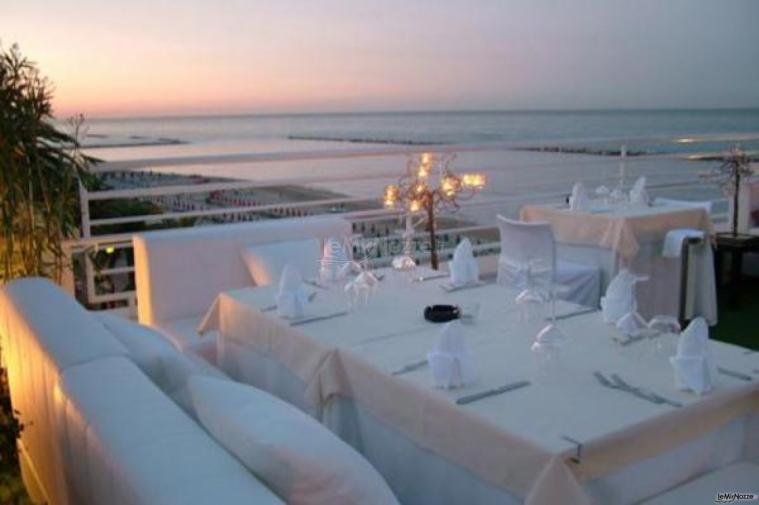 Terrazza sul mare della location di nozze