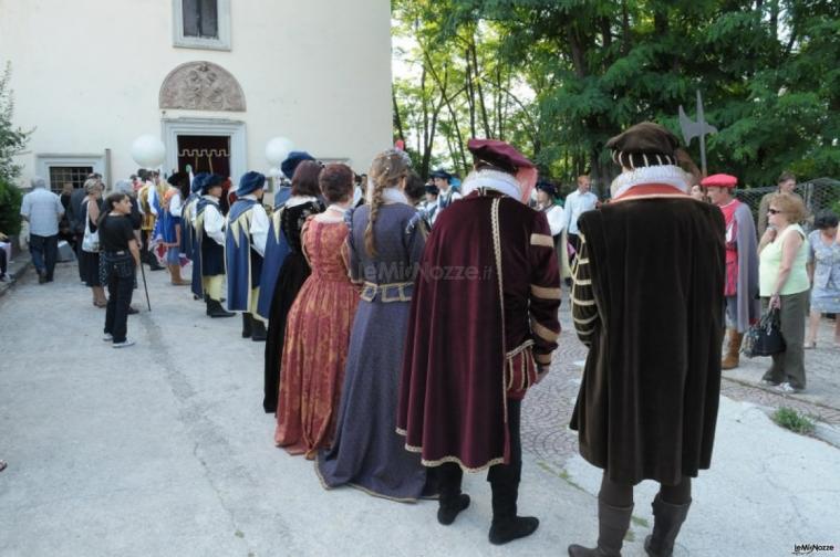 Costumi d'epoca per il ricevimento di matrimonio