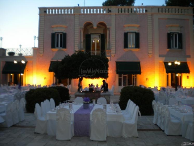 Casa Resta - Allestimento del matrimonio all'aperto al tramonto