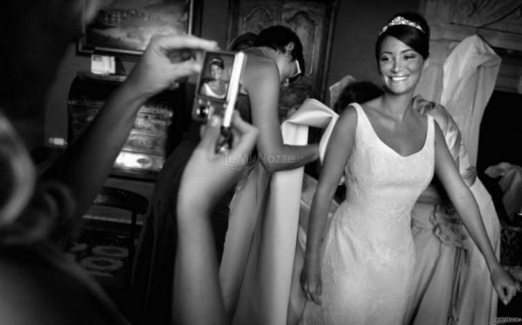 Scatto fotografico della sposa