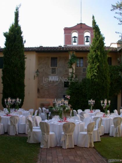 Ricevimento di matrimonio in giardino