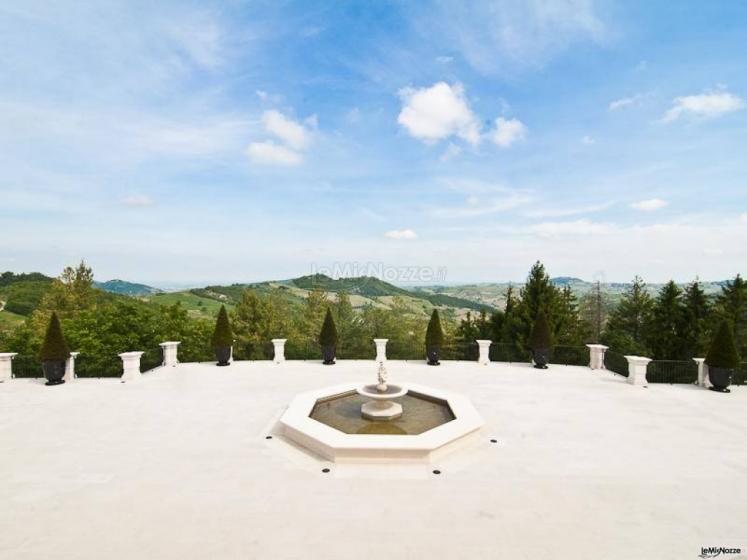 Terrazza della villa per il matrimonio