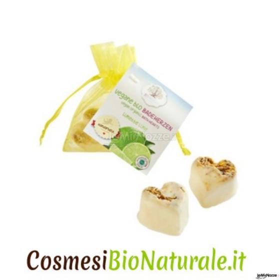 Cosmesibionaturale - Cuori da bagno bio con organza