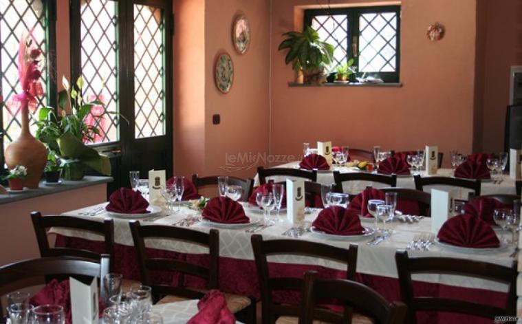 Sala allestita per ricevimento di matrimonio presso l'agriturismo L'Antica Contea