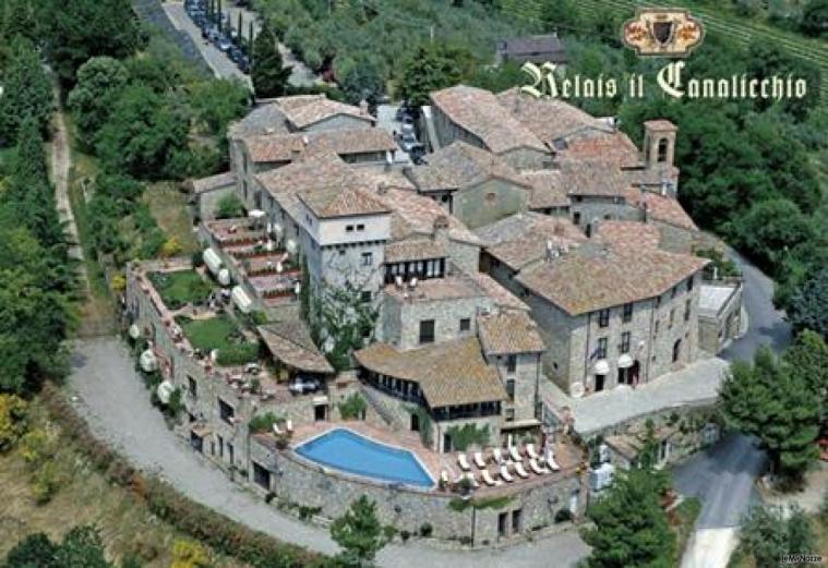 Panoramica del borgo storico Relais Il Canalicchio (Perugia)