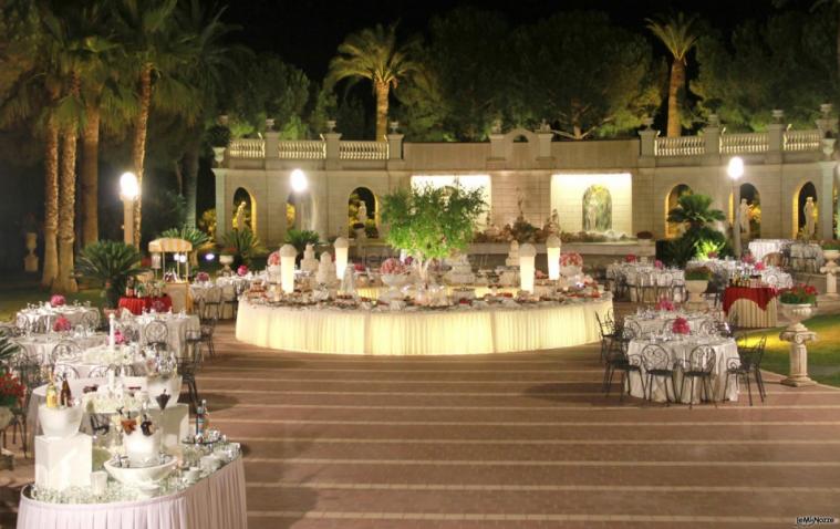 Giardino del Mago - Il buffet illuminato per il matrimonio