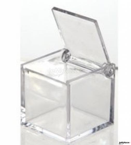 Scatolina plexiglass 5x5x5 - Bomboniere la Rosa