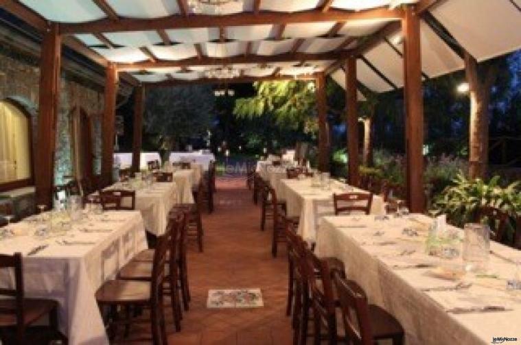 Ampia sala per ricevimento di matrimonio presso l'agriturismo Il Sole e il Sale