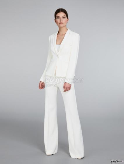 Max Mara Bridal - Giacca in cady  con pantalone in cady