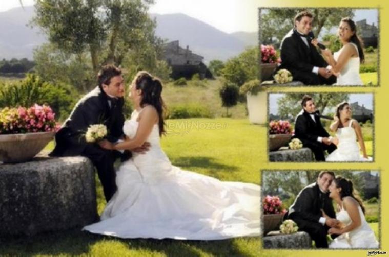 Foto sposi al ricevimento di matrimonio