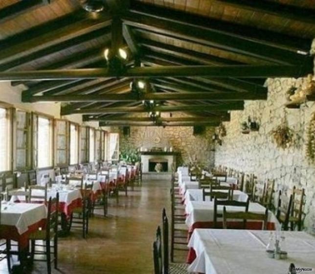 Gli interni del ristorante