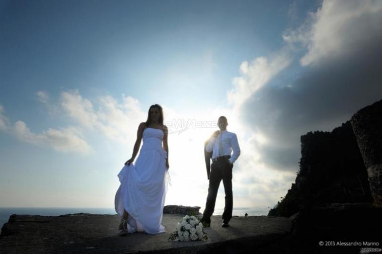 Foto degli sposi in spiaggia