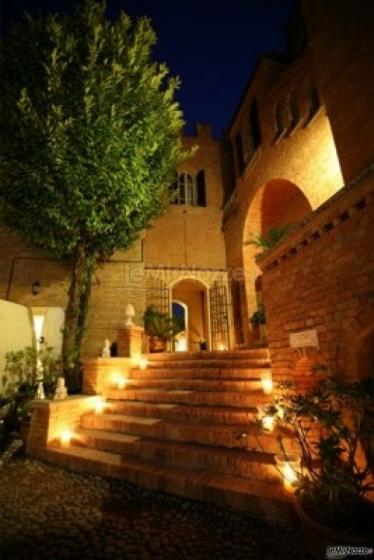 Scalinata del castello per i matrimoni di sera