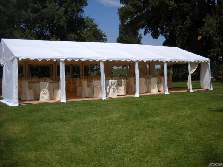 Gazebo nel parco del Podere La Branda