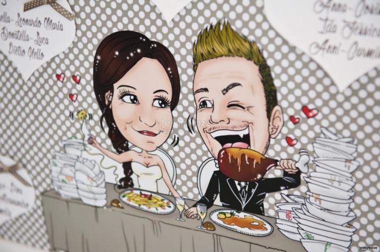 Caricatura per tableau de mariage