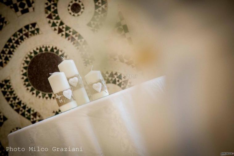 Abbazia di Sant'Andrea in Flumine - Allestimento delle nozze con candele