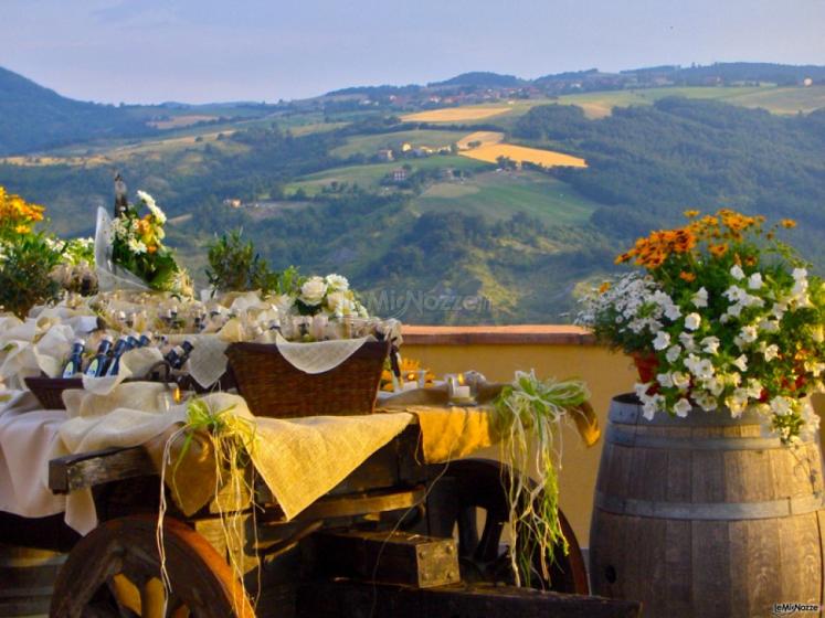 Originale carretto in legno allestito per il vostro matrimonio alla Tenuta Banzara