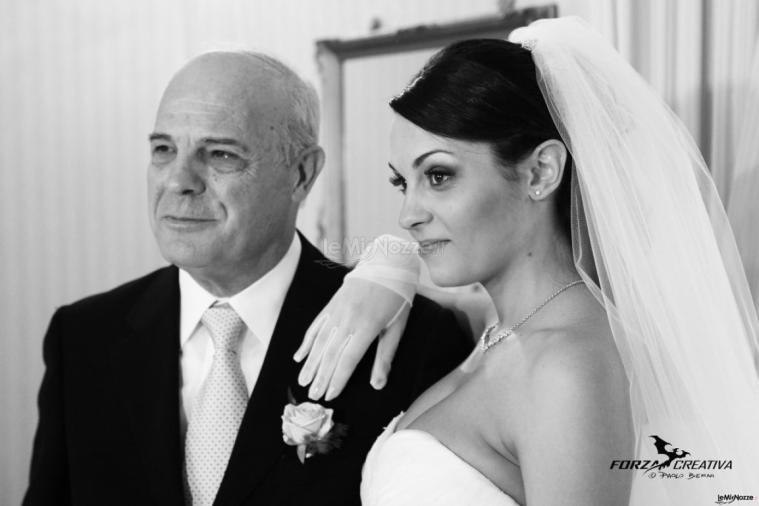 Foto della sposa con il padre