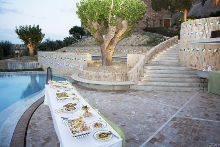 Banchetto in piscina- Castello di Monterado