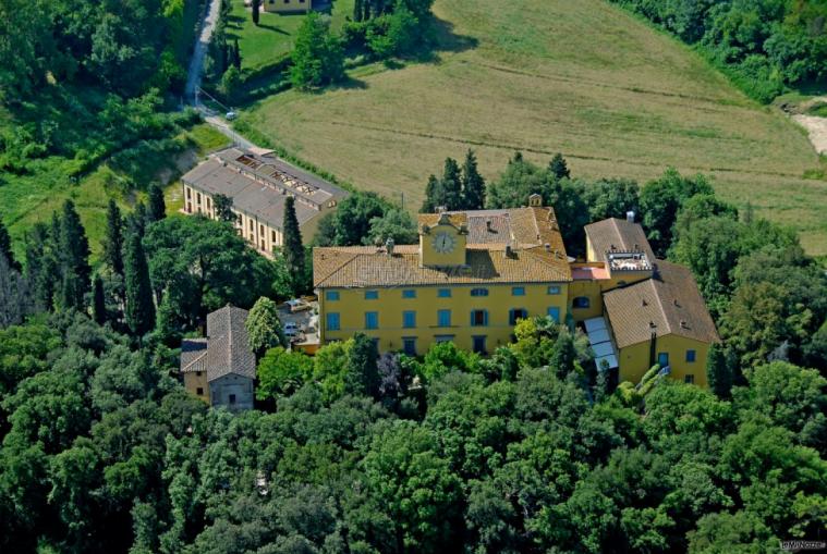 Vista dall'alto di Villa Sonnino