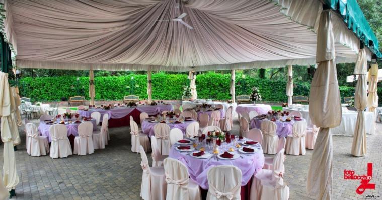 Gazebo per il ricevimento nei giardini di Palazzo Brancaccio