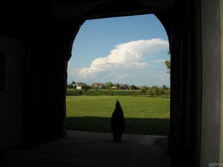 Vista dalla villa sul parco