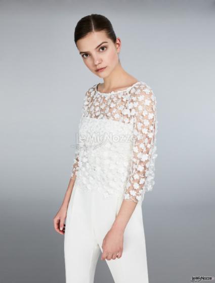 Max Mara Bridal - Top in tulle ricamato