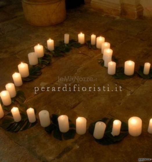 Candele per il ricevimento di matrimonio