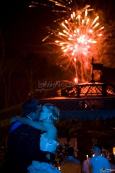 Foto degli sposi al ricevimento di matrimonio