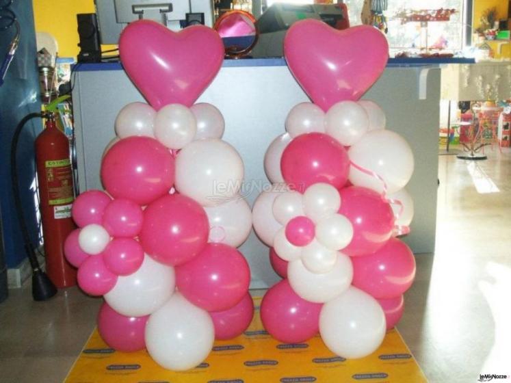 Palloncini a forma di cuore per il matrimonio