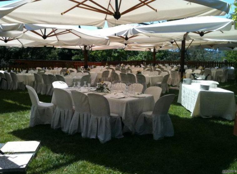 Ricevimento di matrimonio in giardino