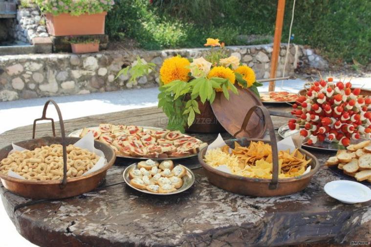 Buffet di antipasti per il matrimonio