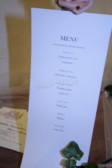 Menu - A cena con Bon Ton romantico - Riso e Sorriso Wedding-Event Planner