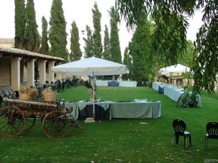 Ricevimento di matrimonio in giardino