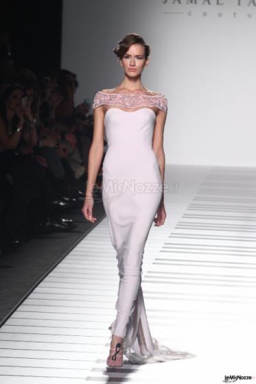 Jamal Taslaq couture - Scivolato con ricamo