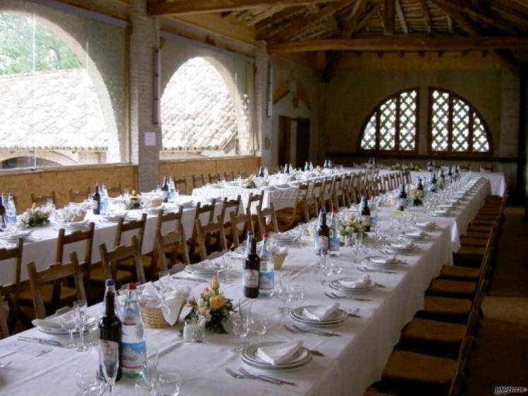 Sala fienile per ricevimento di matrimonio