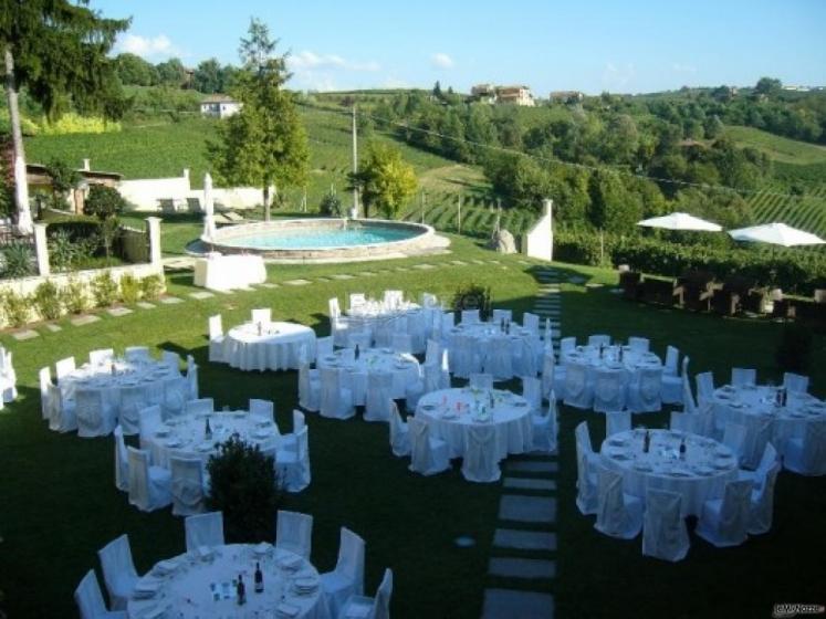 Ricevimento di matrimonio in giardino