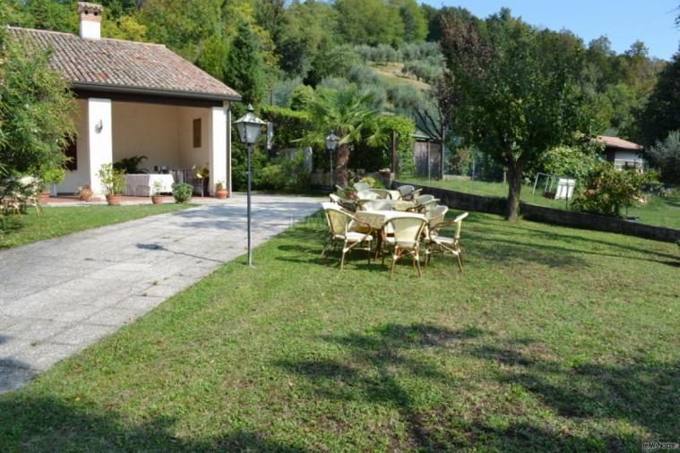 Giardino del ristorante per il matrimonio a Vicenza