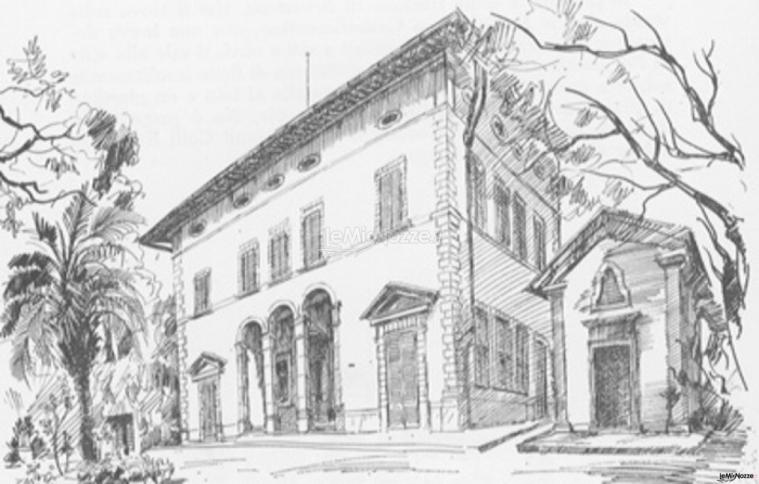 Disegno della villa per matrimoni