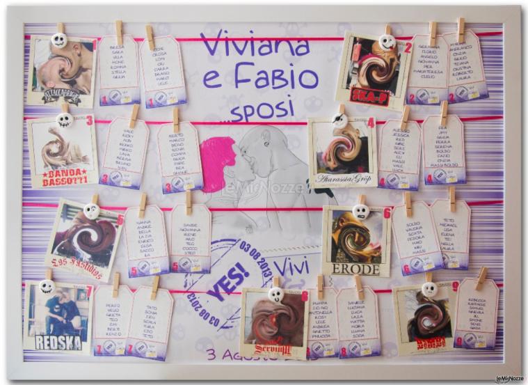 Tableau tema fuxia, teschietti - Vision Wed