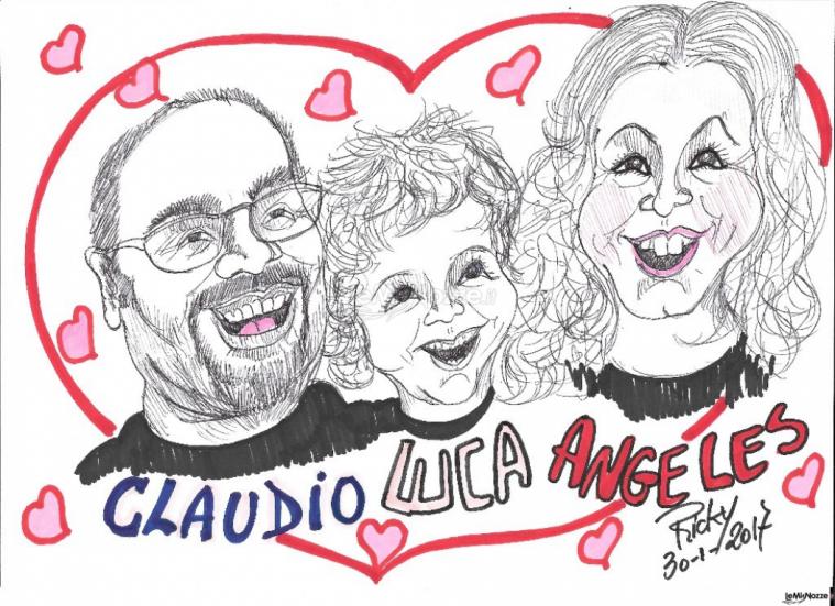 Ricky Caricaturas - Una bella famiglia amica!