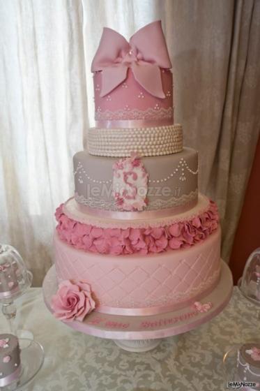 Dolci Desideri - Torta nuziale rose and grey