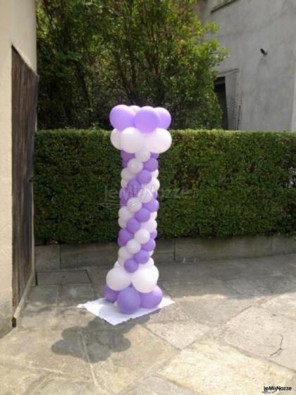 Palloncini lilla per il matrimonio